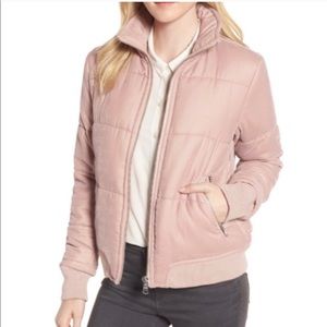 Trouve Quilted Velvet Jacket in pink